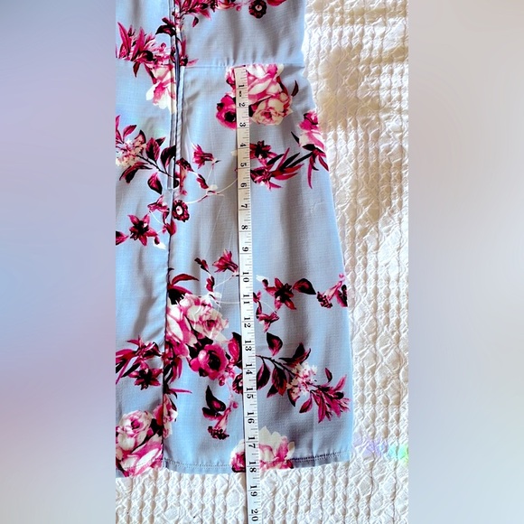 B DARLIN Spaghetti Strap Floral Blue Pink White Dress 5/6 Women’s - Picture 11 of 11